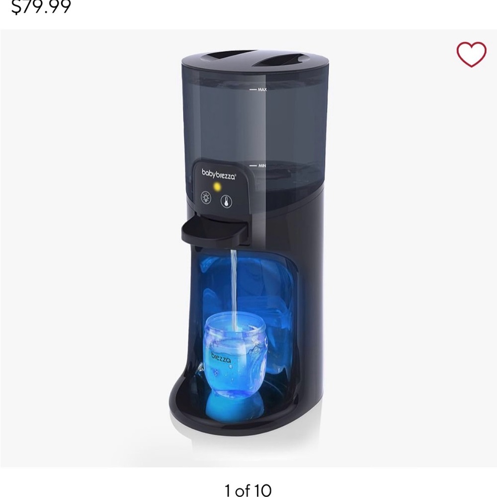 Baby Brezza Formula Dispenser in Black and Blue